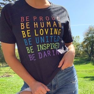 The Phluid Project rainbow pride graphic tee